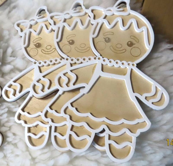 Boule de Noel Bonhomme fille collier