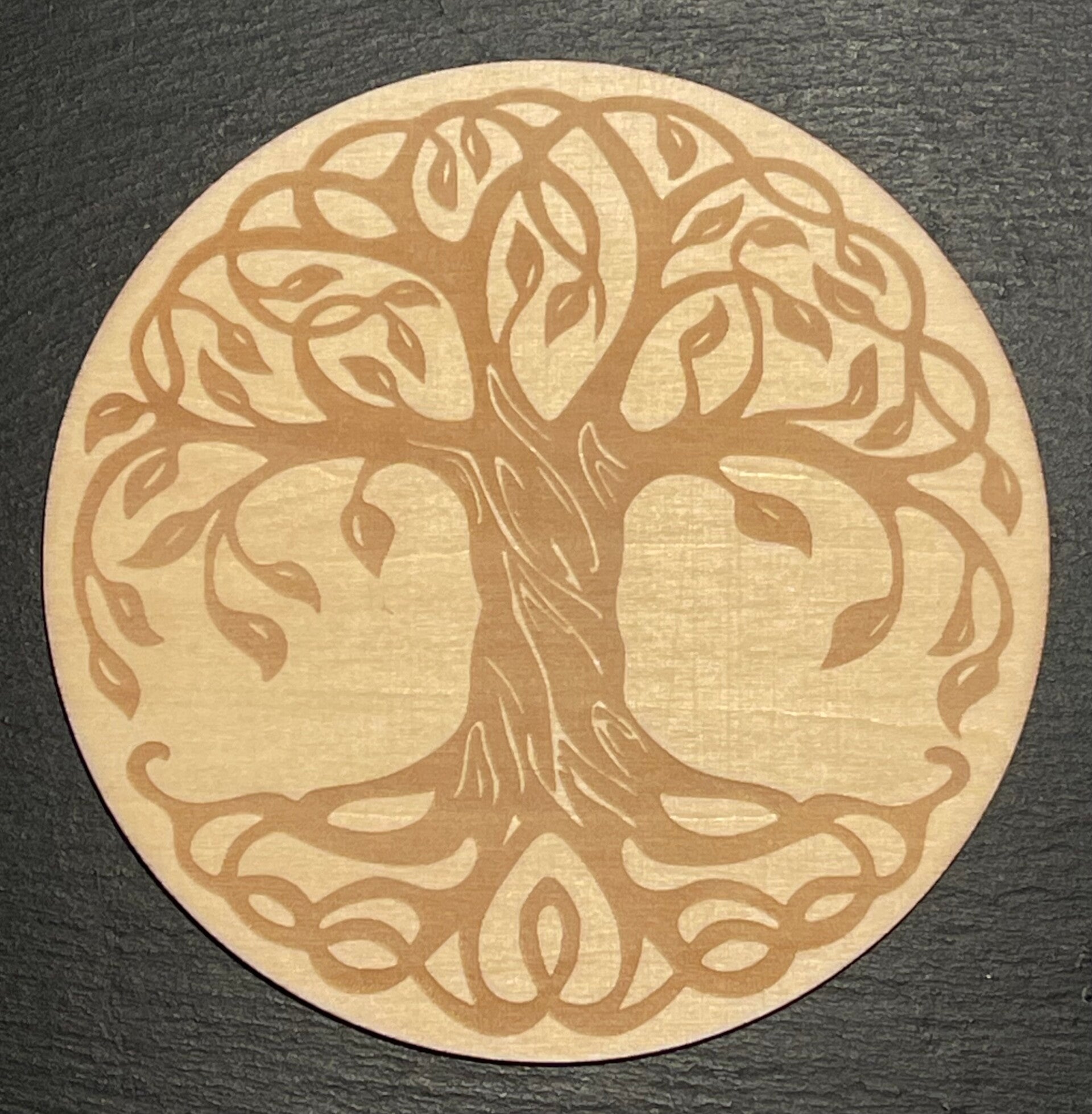 Plaque de rechargement arbre de vie bois laqué