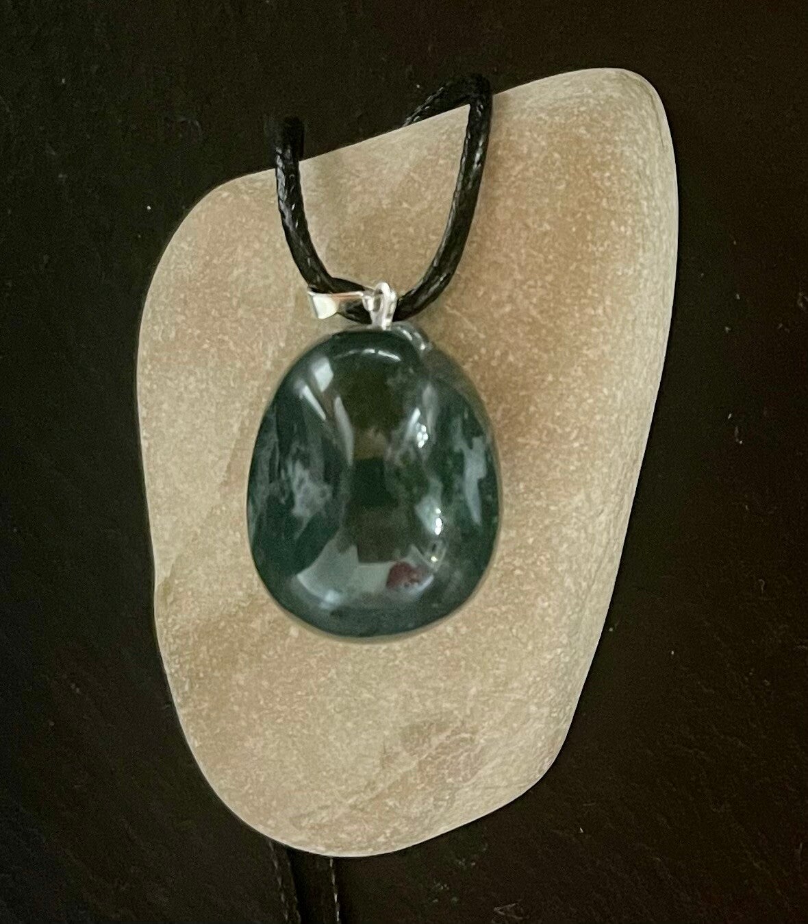 Pendentif agate mousse