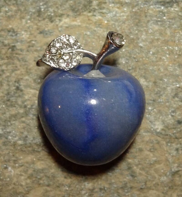 Pomme 35 mm aventurine bleue