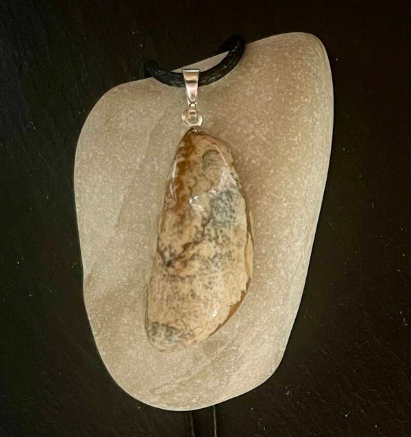 Pendentif jaspe paysage