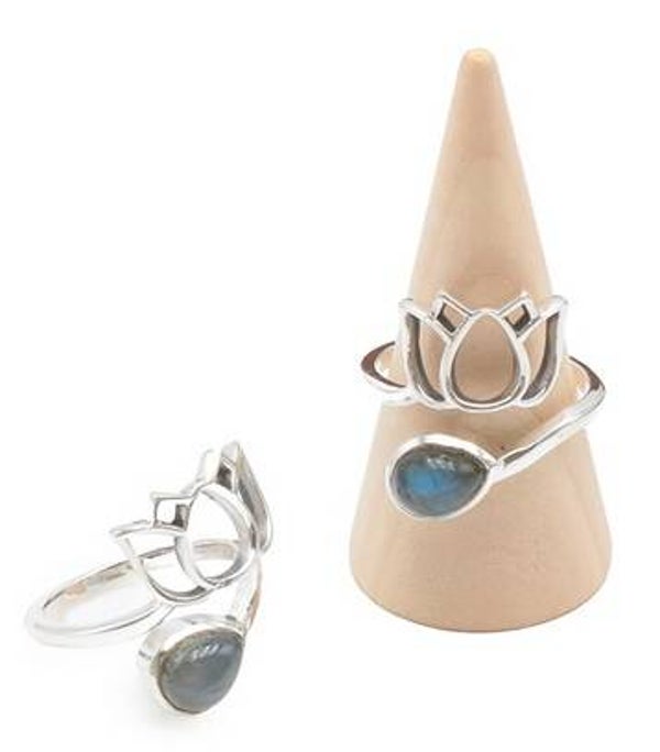 Bague argent 925 réglable Labradorite
