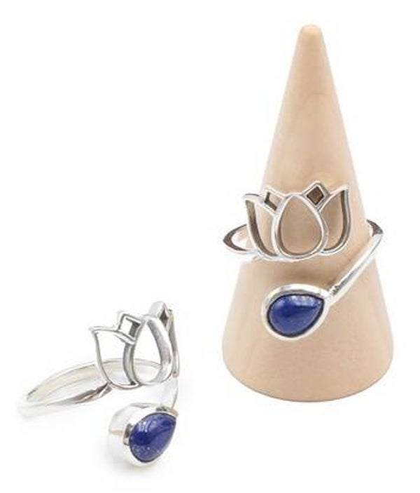 Bague argent 925 réglable Lapis Lazuli