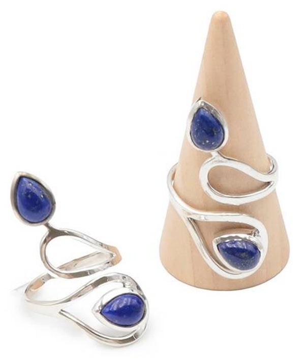 Bague argent 925 réglable Lapis Lazuli