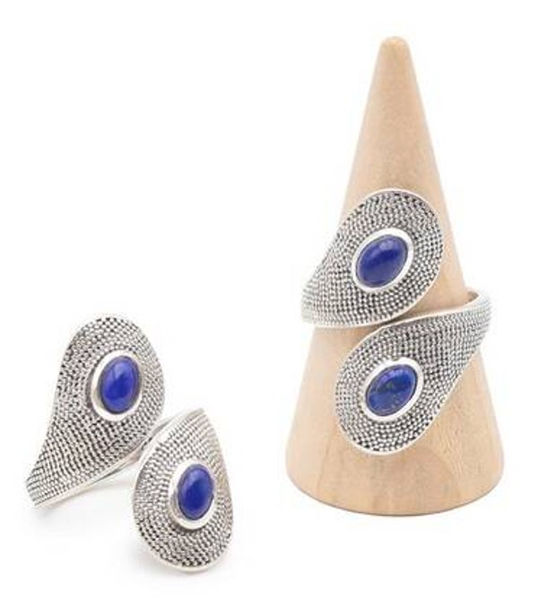 Bague argent 925 réglable Lapis Lazuli