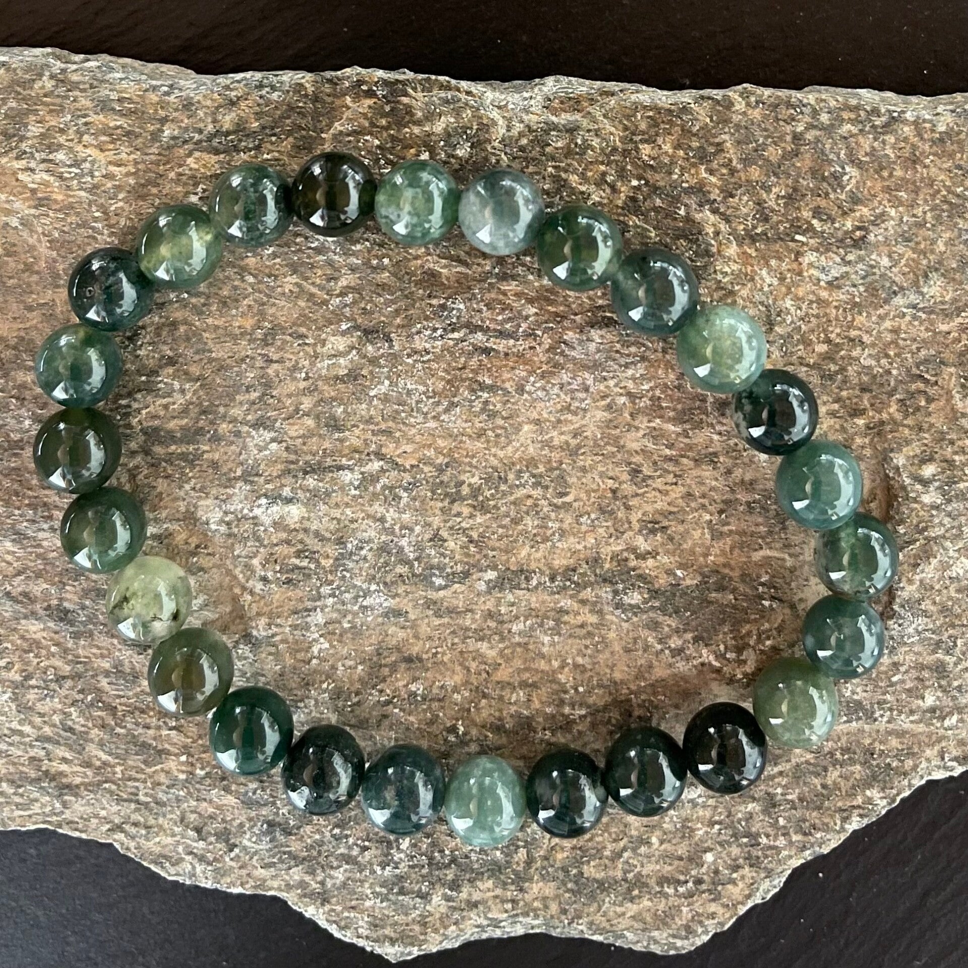 Bracelet agate mousse
