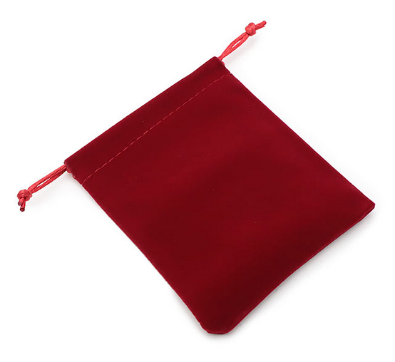 Pochette feutrine rouge foncée