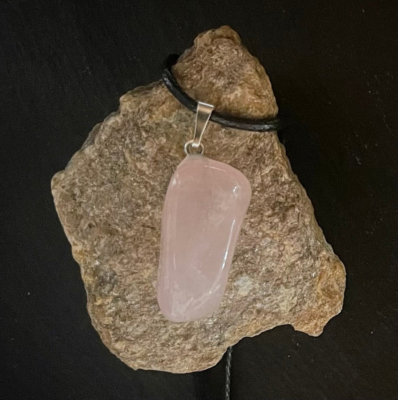 Pendentif quartz rose