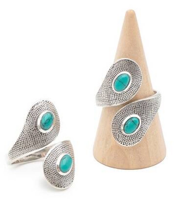 Bague argent 925 réglable Turquoise Mexique