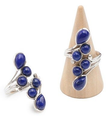 Bague argent 925 réglable Lapis Lazuli