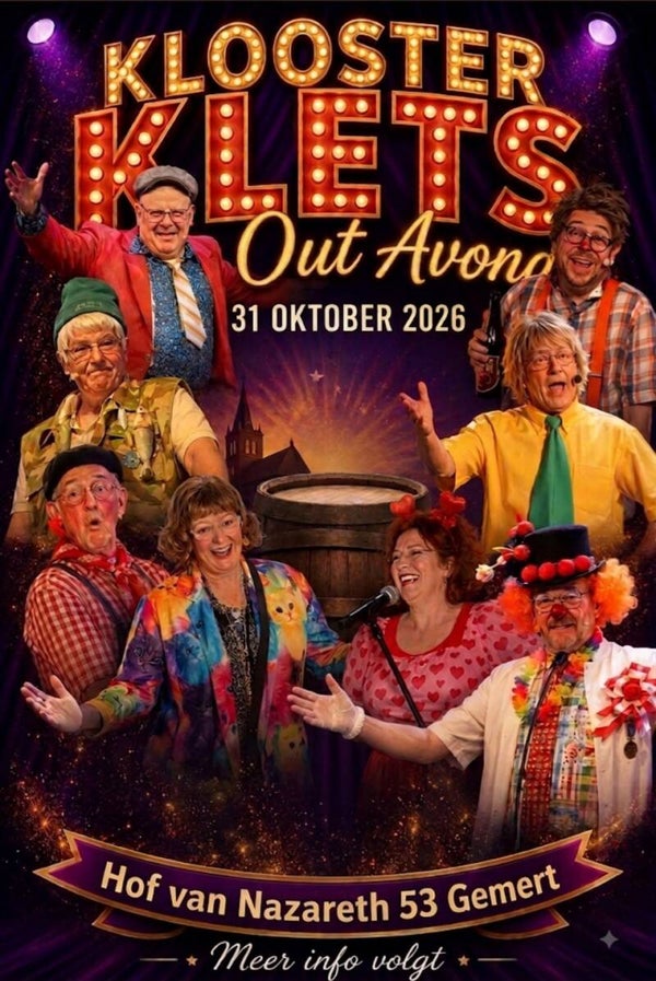 Zaterdag 31 oktober 2026 |  Kloosterklets