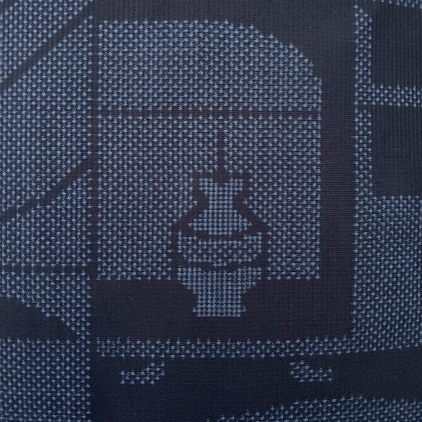 Doro modder geverfde indigo kimonozijde  160x36cm