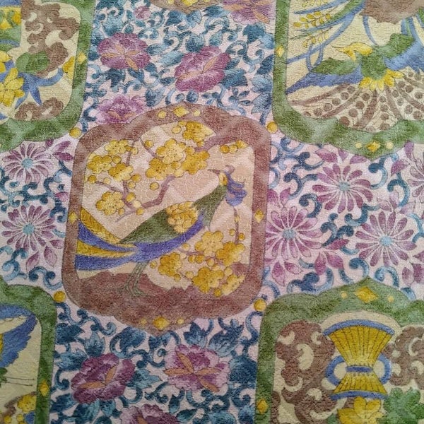 Antieke kimonozijde 100cm tot 160x36cm