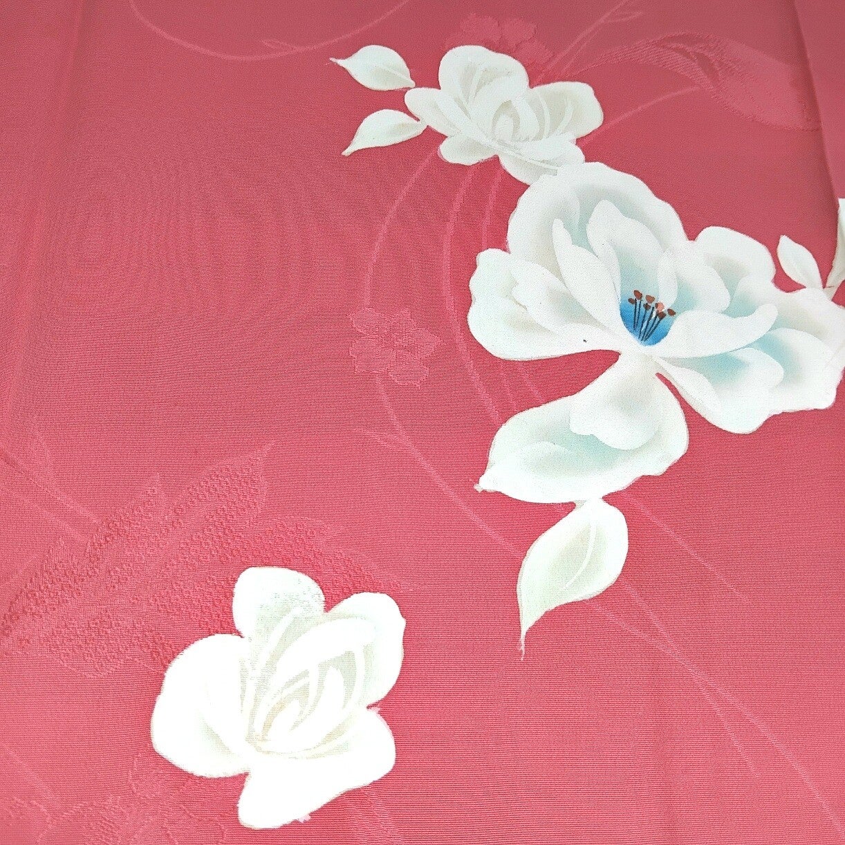 Zijden coupons Yuzen kersenbloesemkleur 130-160x36cm