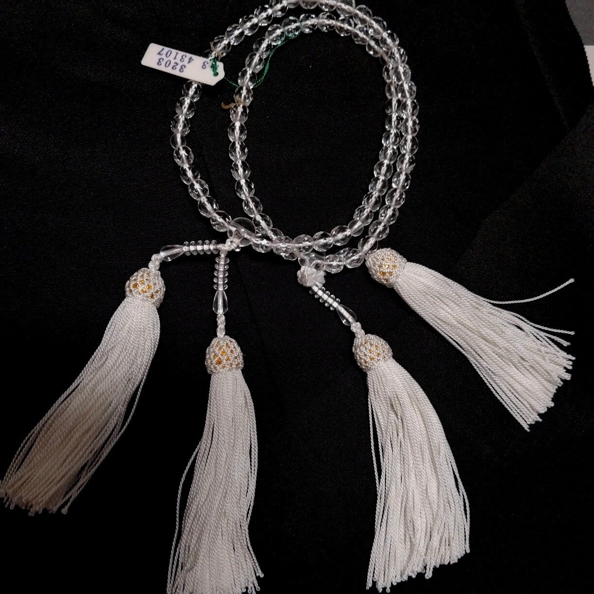 Japanse Juzu zuiver kristal met label gebedsketting 108 beads