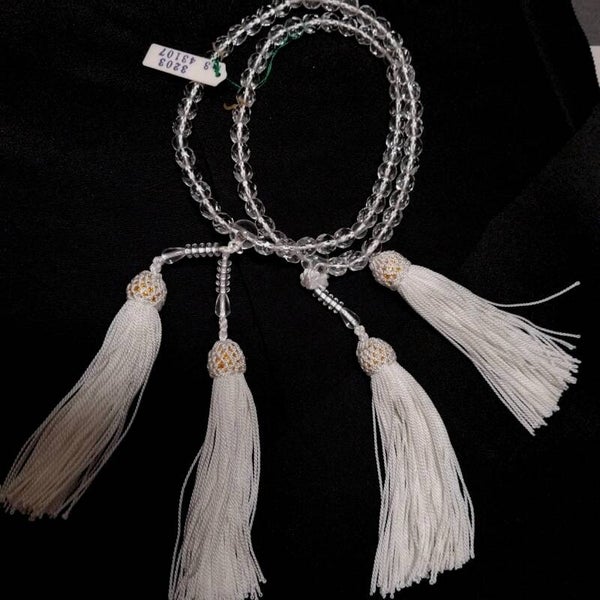 Japanse Juzu zuiver kristal met label gebedsketting 108 beads