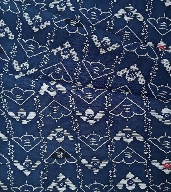 Steviger ruwe/wilde zijde 115 of 160x36cm oud-marineblauw