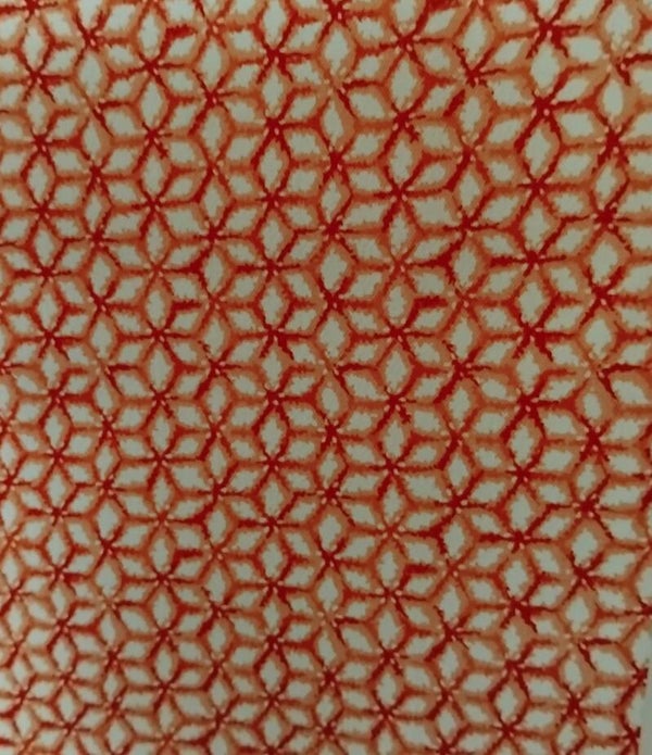 * Oranje op creme bijzonder mooi motief 70-140x36cm