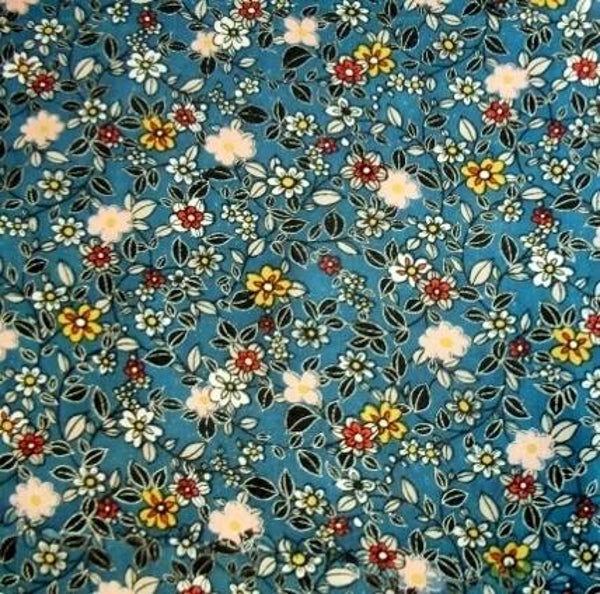 Kimono zijdekatoen donkerteal/blauw 70x65cm