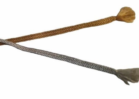 Obijime handgeknoopt zijden koord 150cm goud/zilver