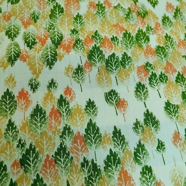 Roomcremekleurige kimonozijde 'Bomen' vanaf 40-160x36cm