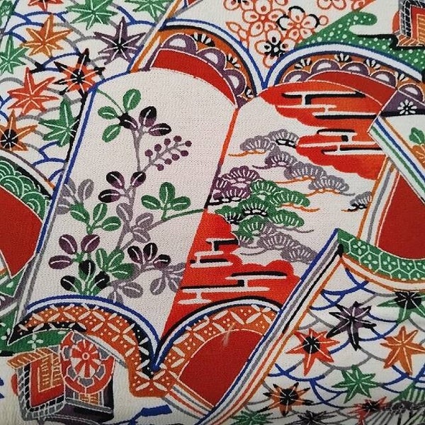 Prachtige kimonozijde veel patroontjes 40cm tot 160cm