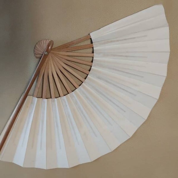 Blanco waaier met goudrand 20x35cm