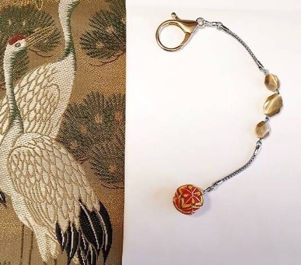 Japanse tassenhanger sierraad handwerk steentjes