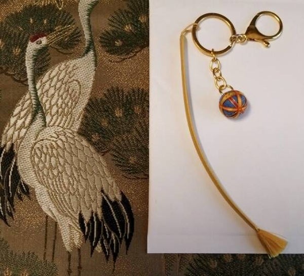 Japanse tassenhanger sleutelhanger zijde en handwerk