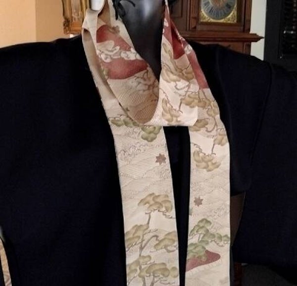 Zijden Ceintuur, sjerp of smalle sjaal 212x8cm