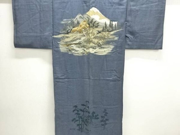 Juban huiskimono 'Countryside Mount Fuji' patroon
