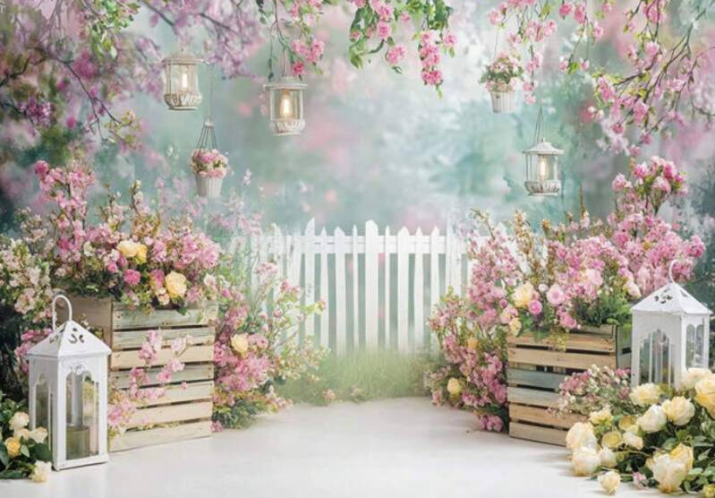 Fond studio photo printanier Poitiers