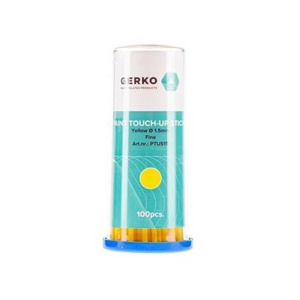 GERKO BATONNETS DE RETOUCHE DE PEINTURE JAUNE 100P FINE 1.5MM