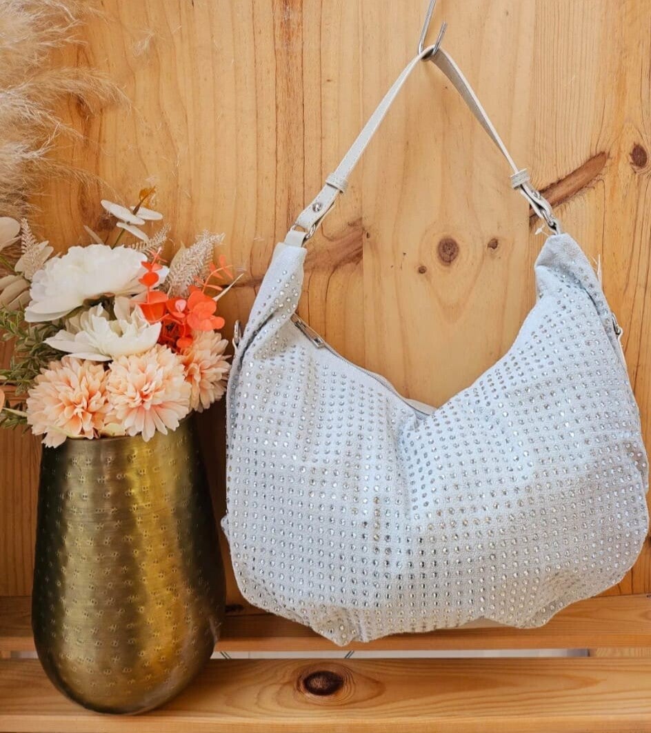 Bling bling tas grijs