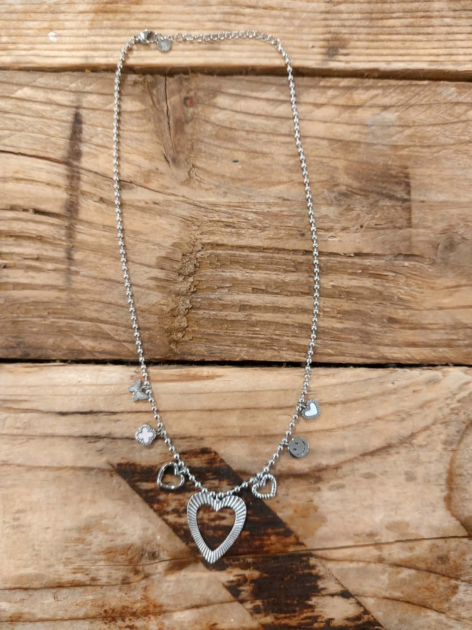 Ketting met bedels zilver