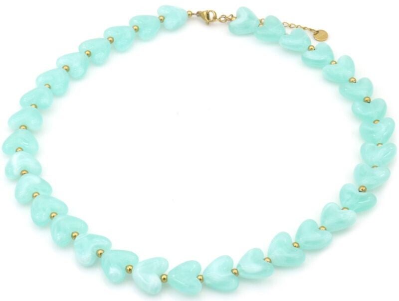 Ketting hartjes mint groen