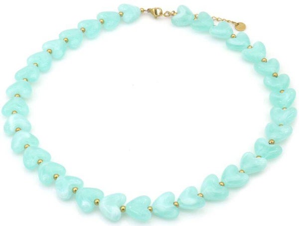 Ketting hartjes mint groen