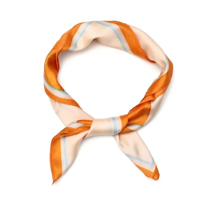 Kort sjaaltje oranje bloemen