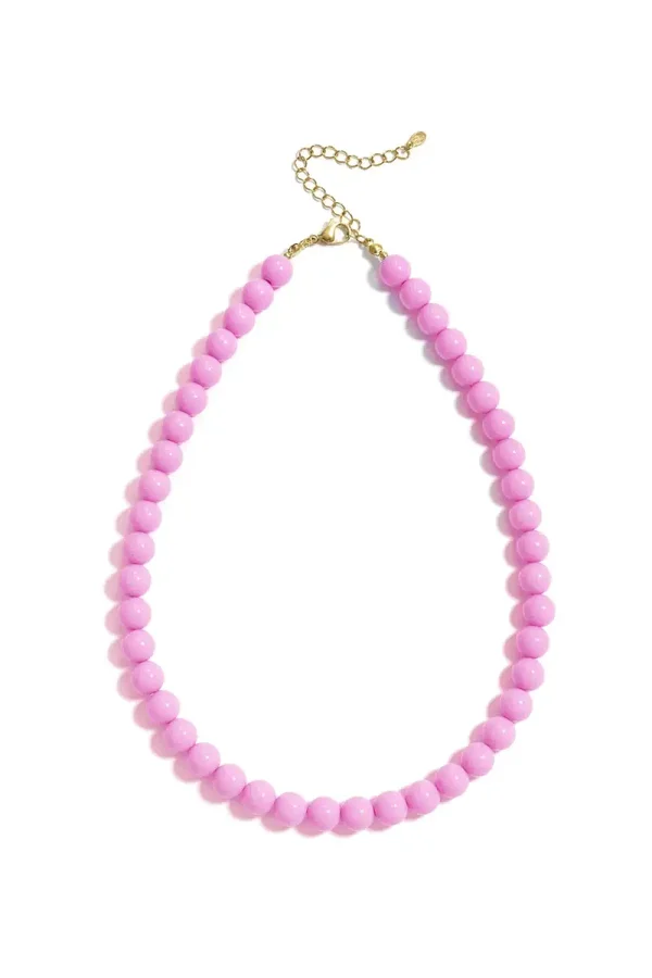 Kralen ketting roze