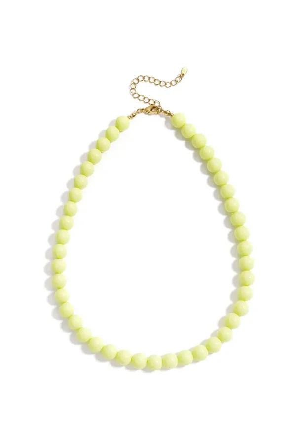 Kralen ketting geel