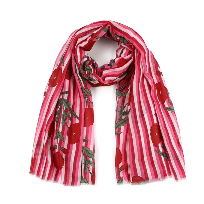 Sjaal streep en bloem