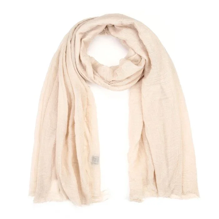 Sjaal effen beige