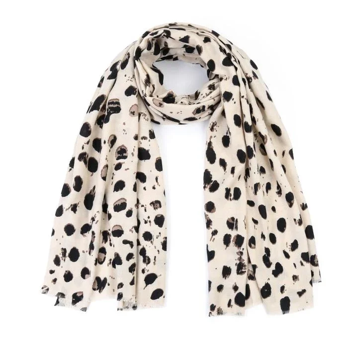 Sjaal cheetah beige