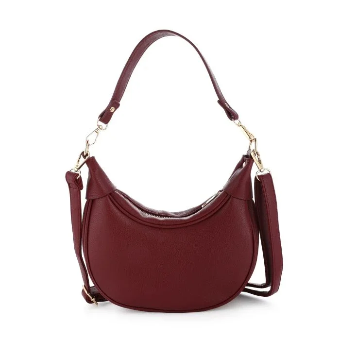 Schoudertas Maan bordeaux