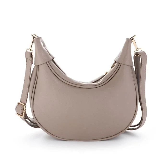 Schoudertas Maan taupe