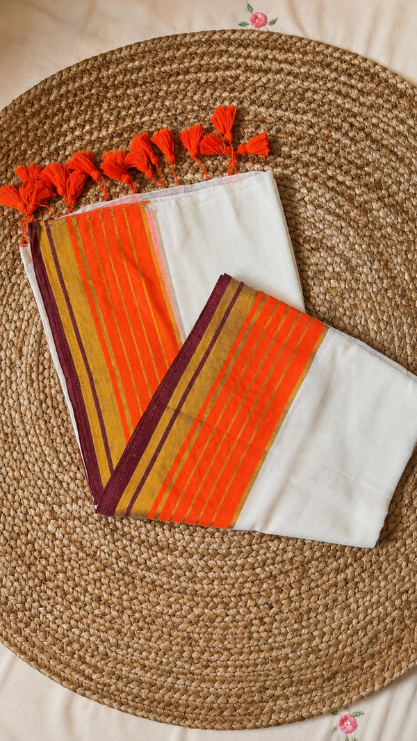 Mul cotton saree