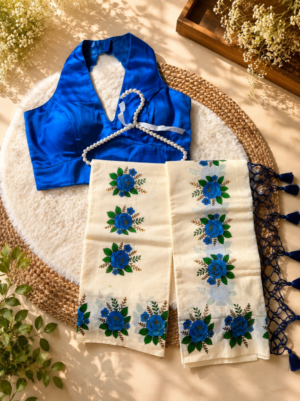 Set Mundu and blouse Combo