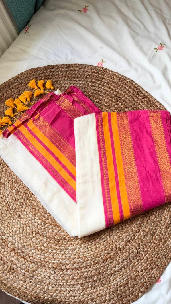 Mul cotton saree