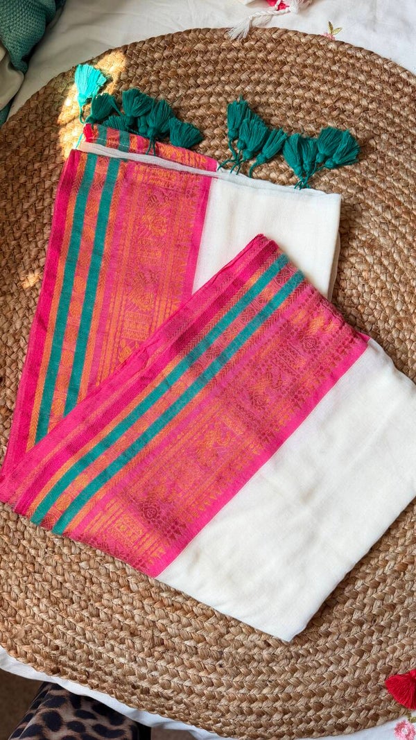 Mul cotton saree