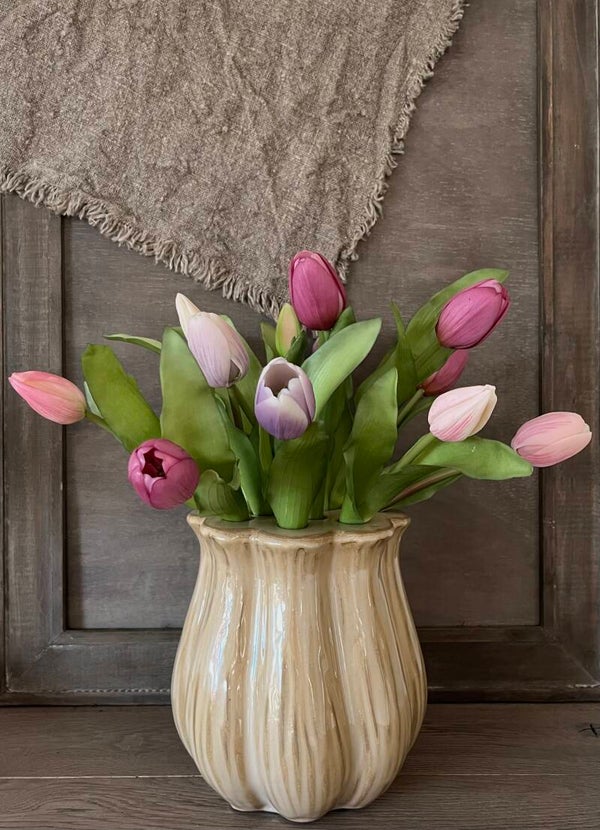 Set Tulpenvaas Met Tulpen